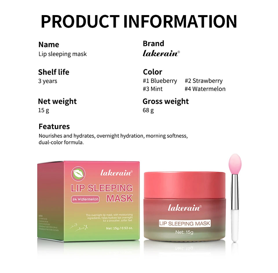 Hydrating Dual-Color Lip Sleeping Mask for Dry Cracked Lips - 18