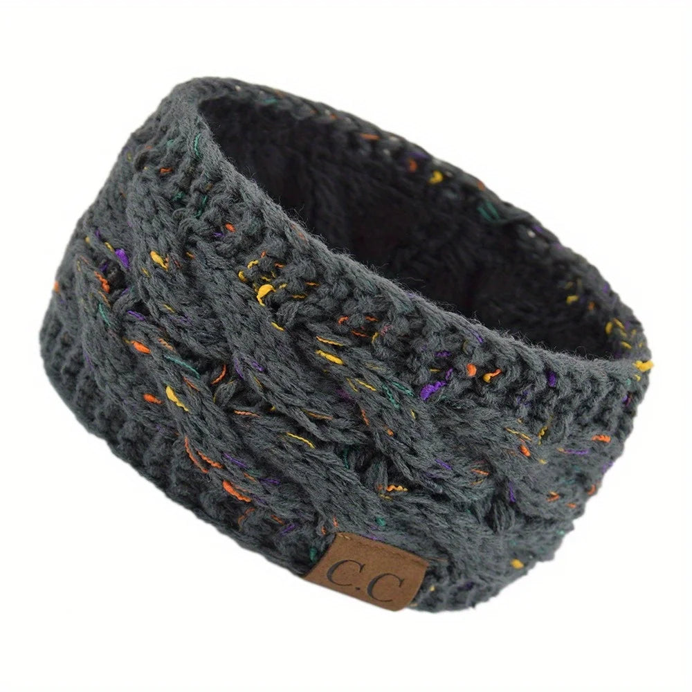 Women's Knitted Winter Headband Warm Thermal Ear Warmer Yoga Hairband