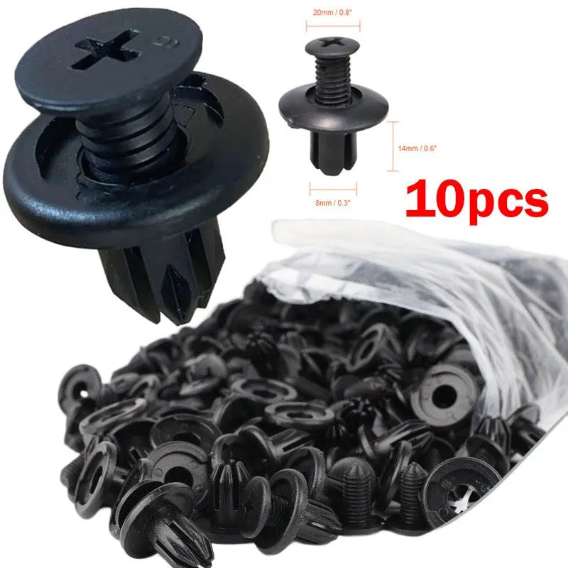 8mm Car Bumper and Door Trim Push Fastener Clips