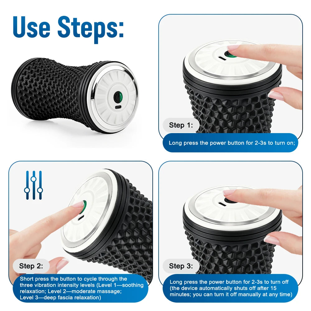 Electric Vibrating Massage Roller for Muscle Recovery