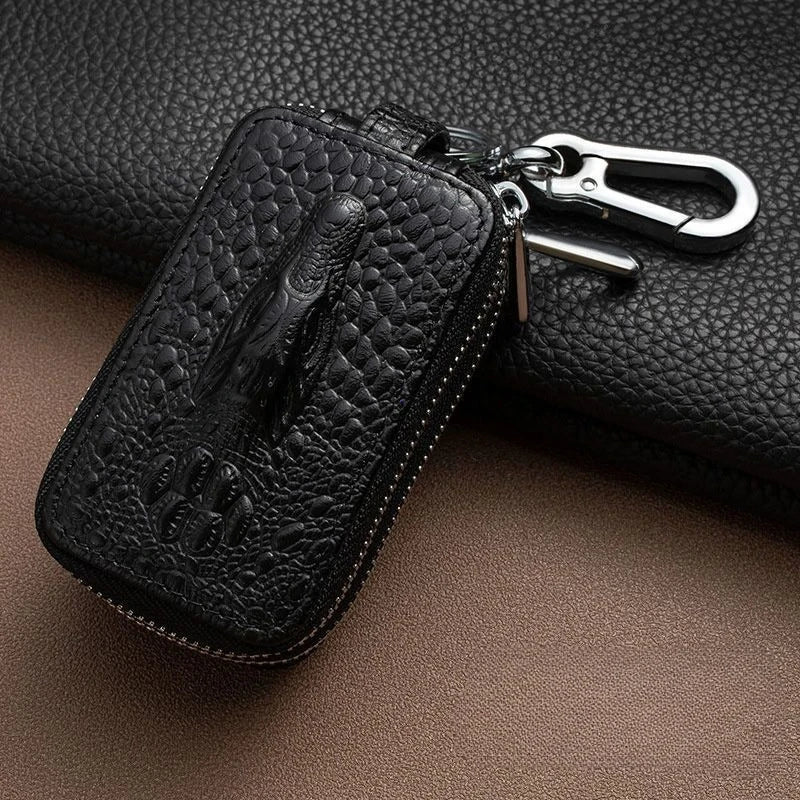 Leather Car Key Case with Waist Clip - 24