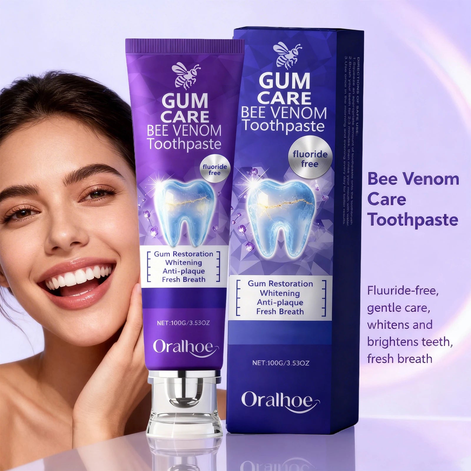 Bee Venom Gum Repair and Teeth Whitening Toothpaste - 4
