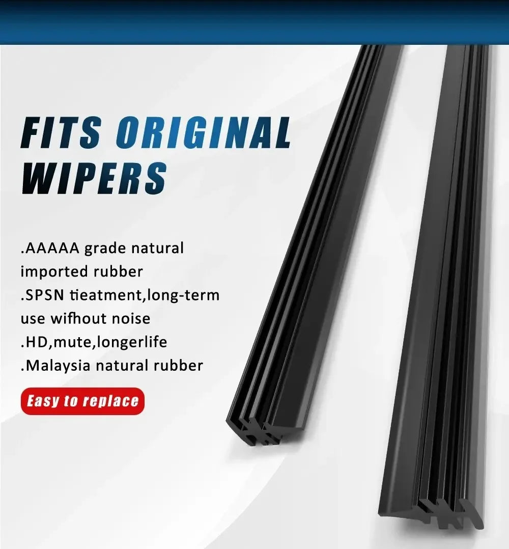 Universal Car Windshield Wiper Blade Rubber Refill Strip - 9