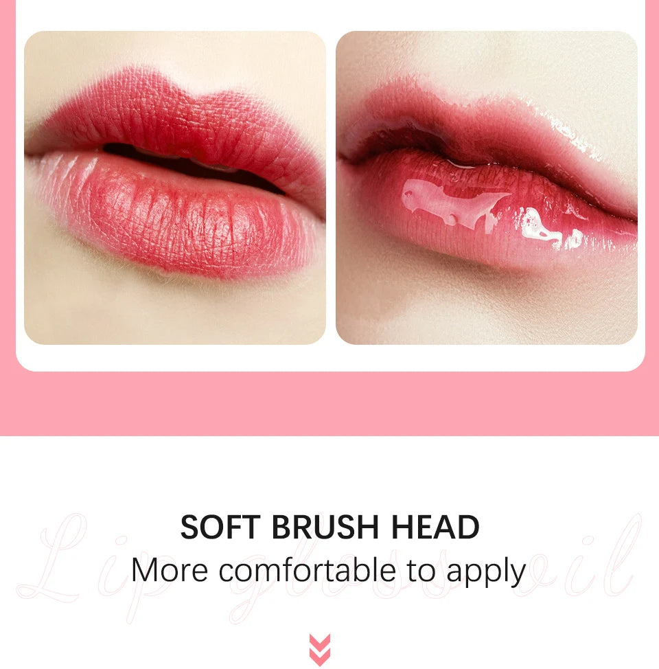 Hydrating Crystal Jelly Lip Glow Oil for Nourished Plump Lips