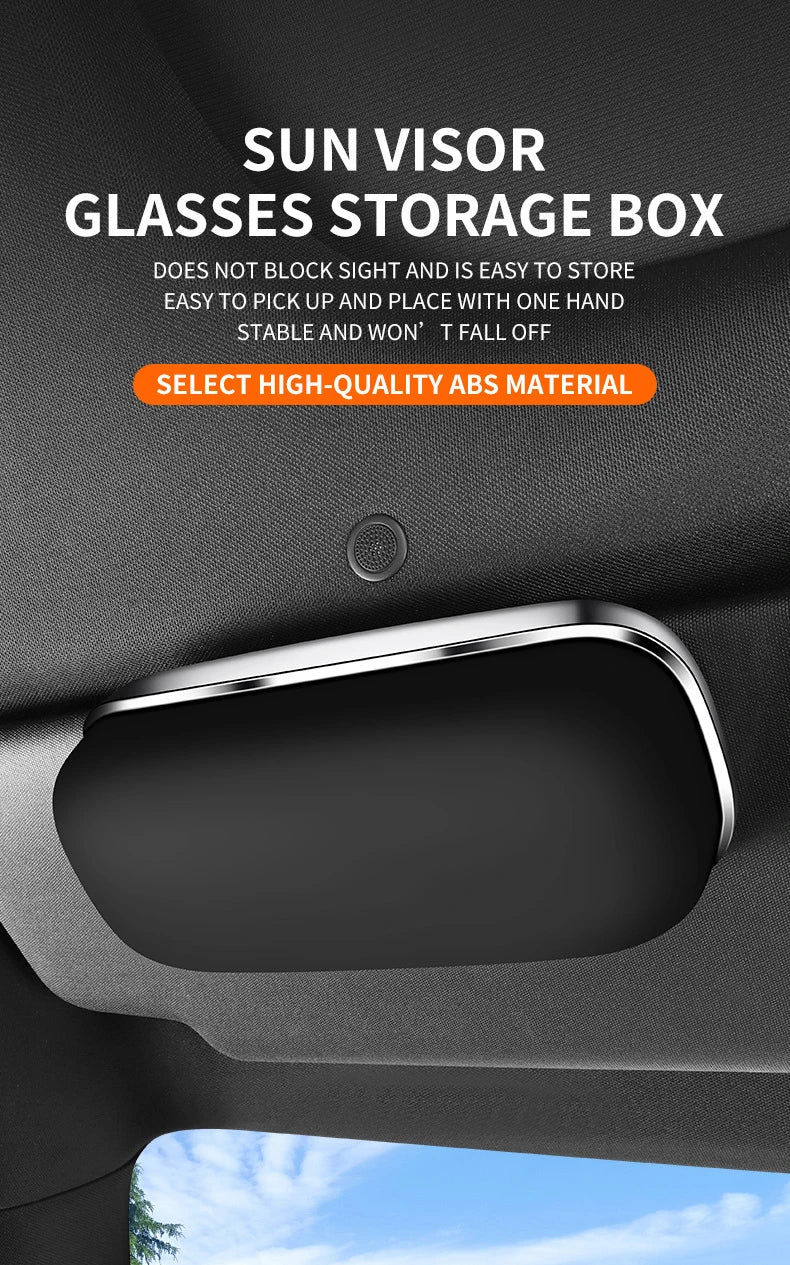 Portable Car Sun Visor Sunglasses Holder Case
