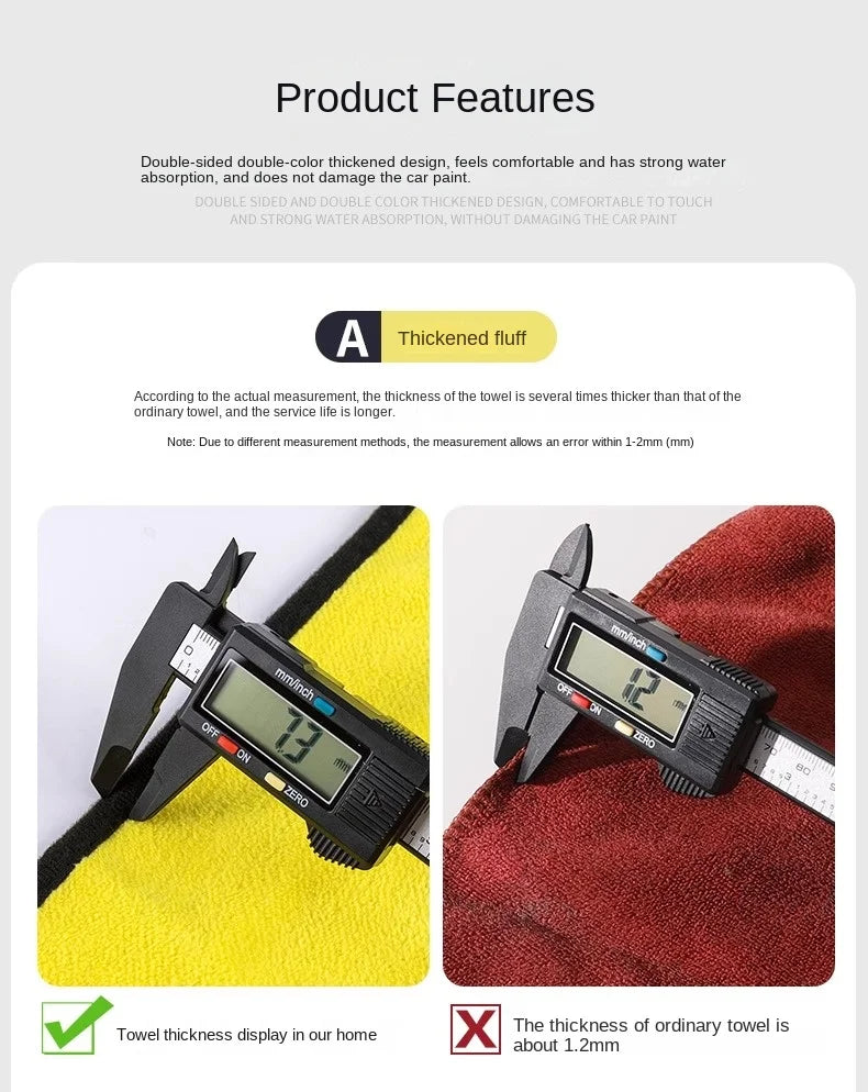 Absorbent Microfiber Car Wash and Detailing Towel