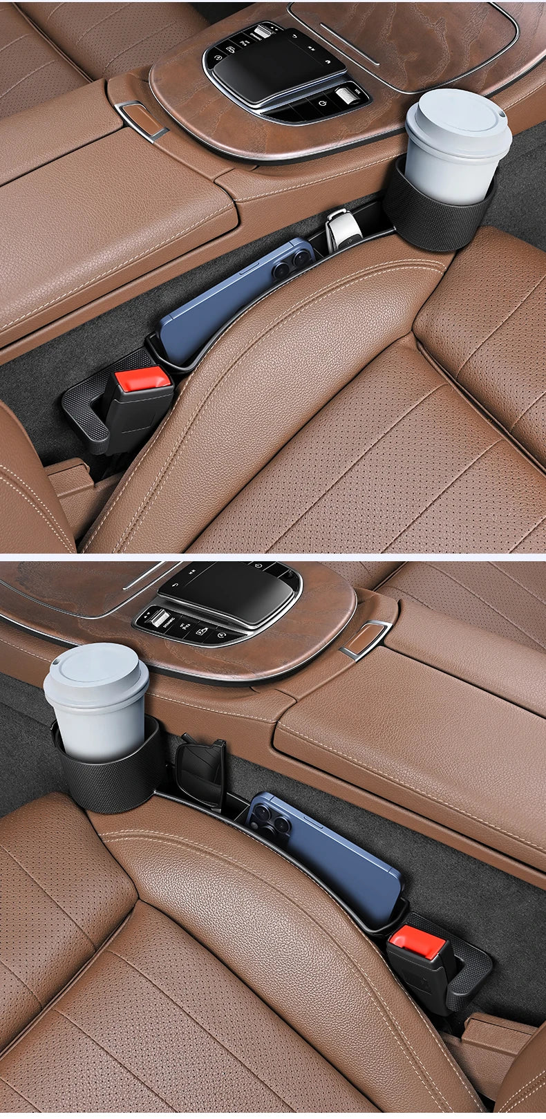 Universal Car Seat Gap Organizer with Cup Holder