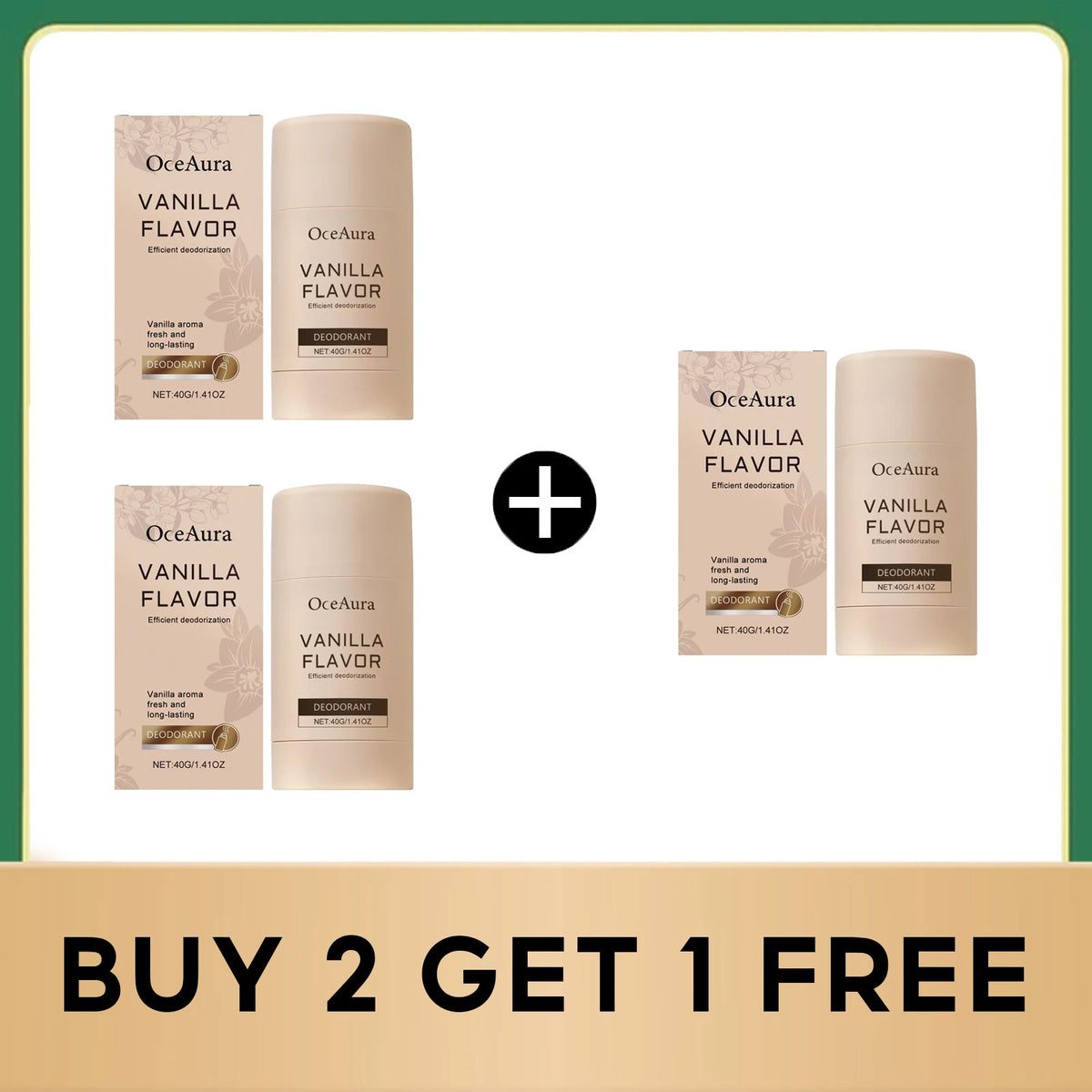 Long-Lasting Vanilla Deodorant Stick for Odor Control