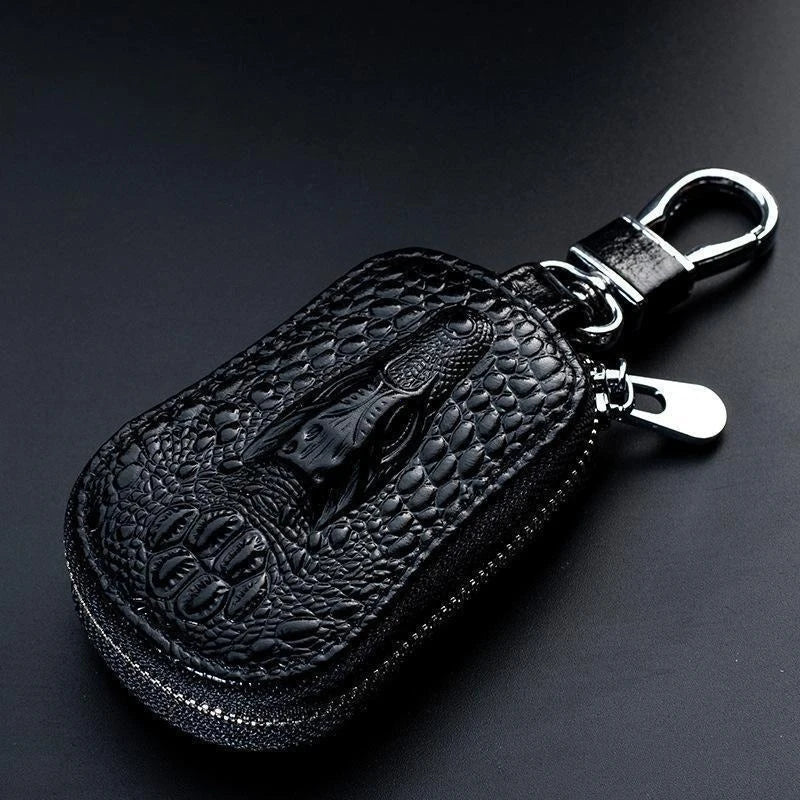 Leather Car Key Case with Waist Clip - 21