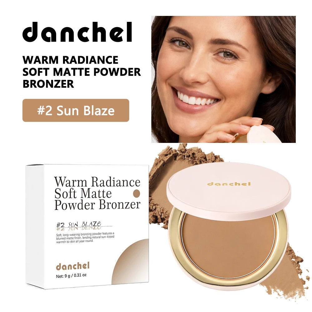 Buildable Matte Pressed Bronzer Powder for Natural Face Contouring