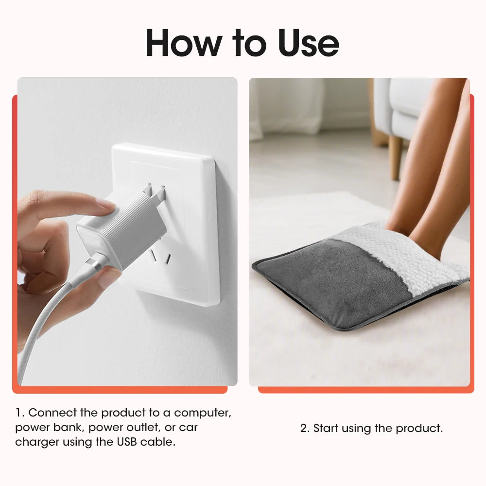 USB Electric Foot Heating Pad for Winter - 13