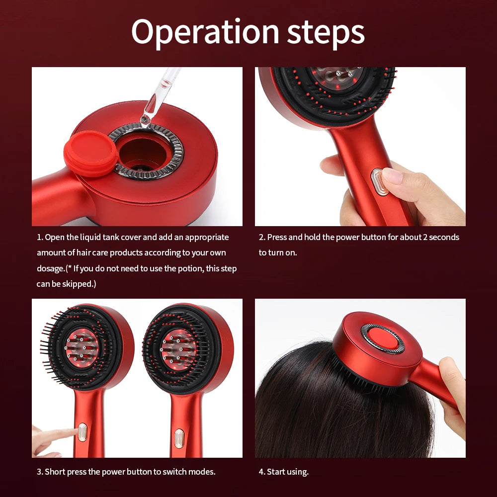 Electric Scalp Massager and Hair Growth Oil Applicator Comb - 14