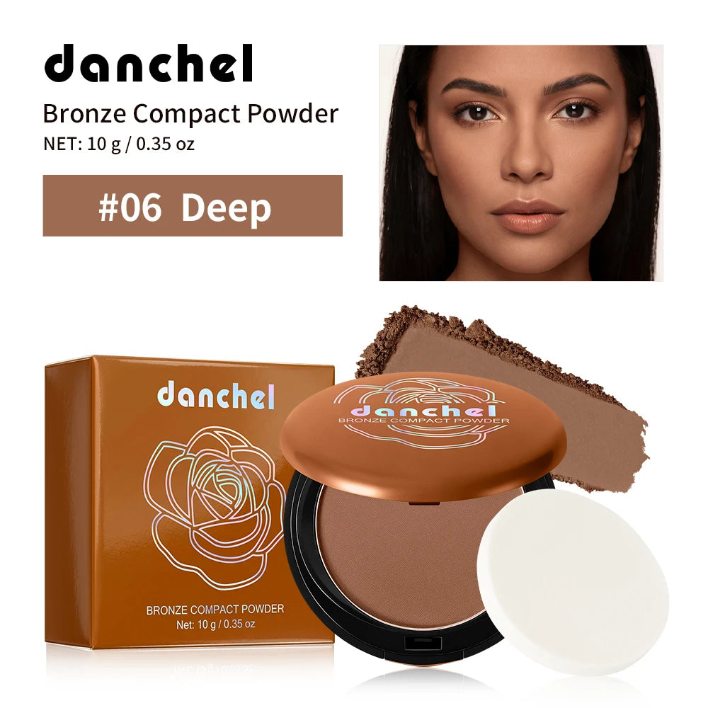 Matte Bronze Pressed Setting Powder for Facial Contouring