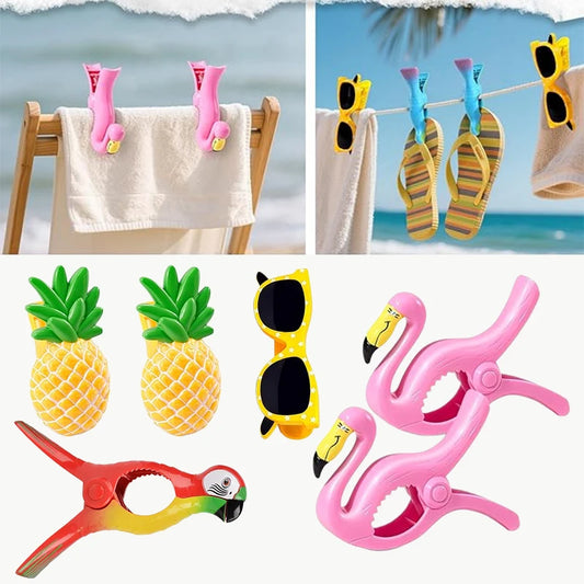 Decorative Animal Beach Towel Clips for Sun Loungers