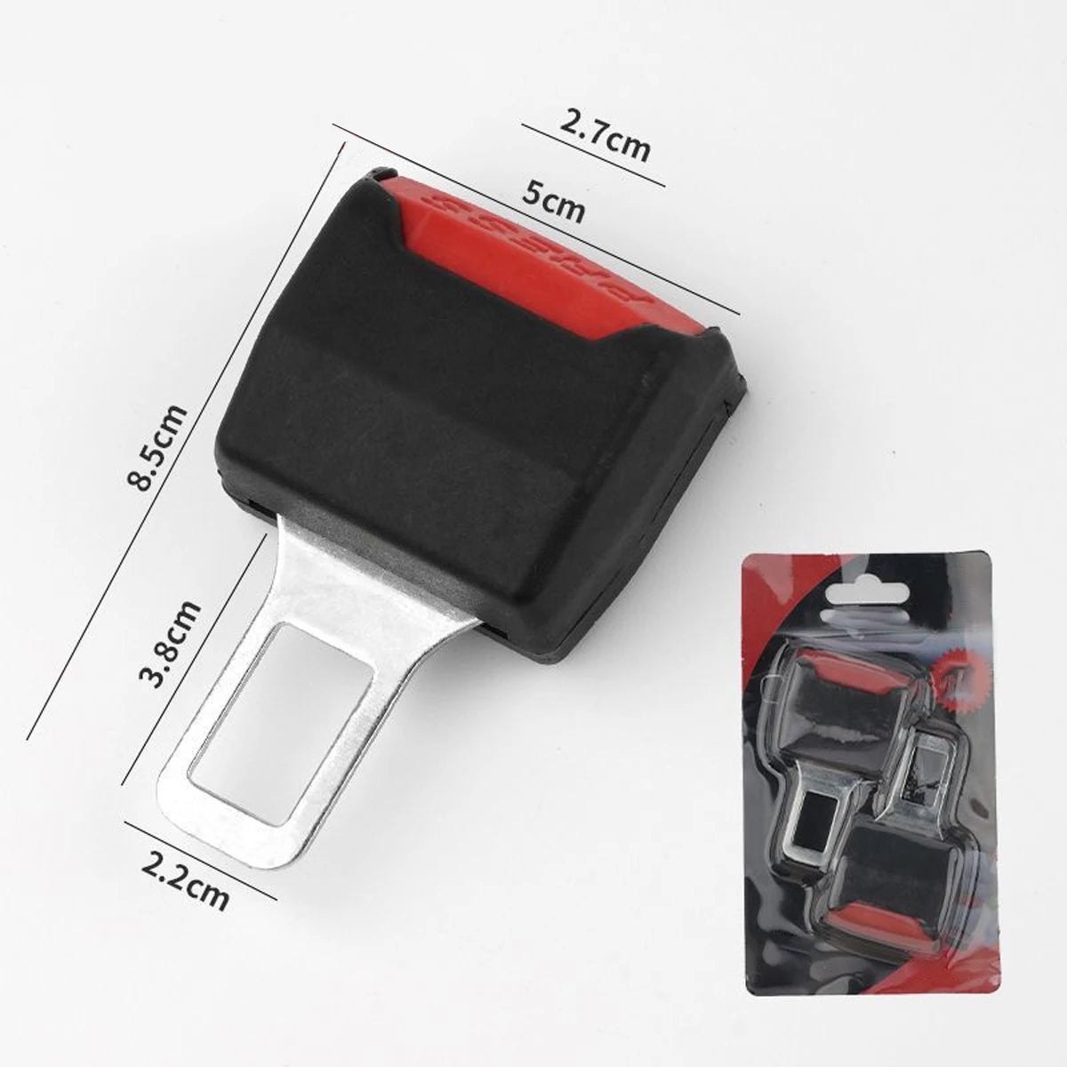 Universal Car Seat Belt Extender Safety Buckle 2-Piece Set