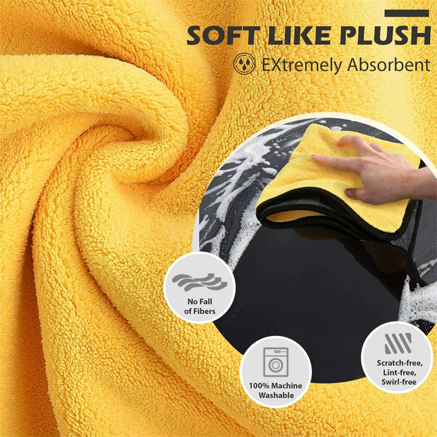 Thick Microfiber Car Cleaning Towel Ultra Soft Detailing Drying Cloth