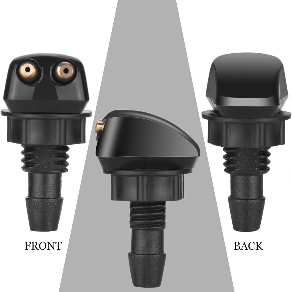 Universal Adjustable Dual-Hole Car Windshield Washer Nozzle Pair