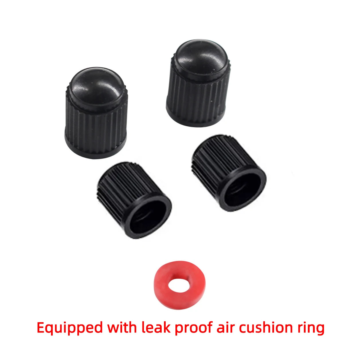 Universal Tire Valve Stem Caps with Airtight Rubber Seal