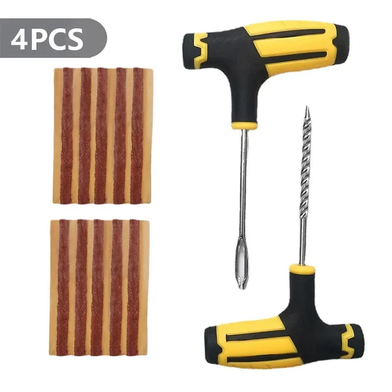 Emergency Tubeless Tire Puncture Repair Kit for Car and Motorcycle - 14