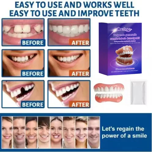 Flexible Silicone Denture Set for Natural Smile Replacement - 2