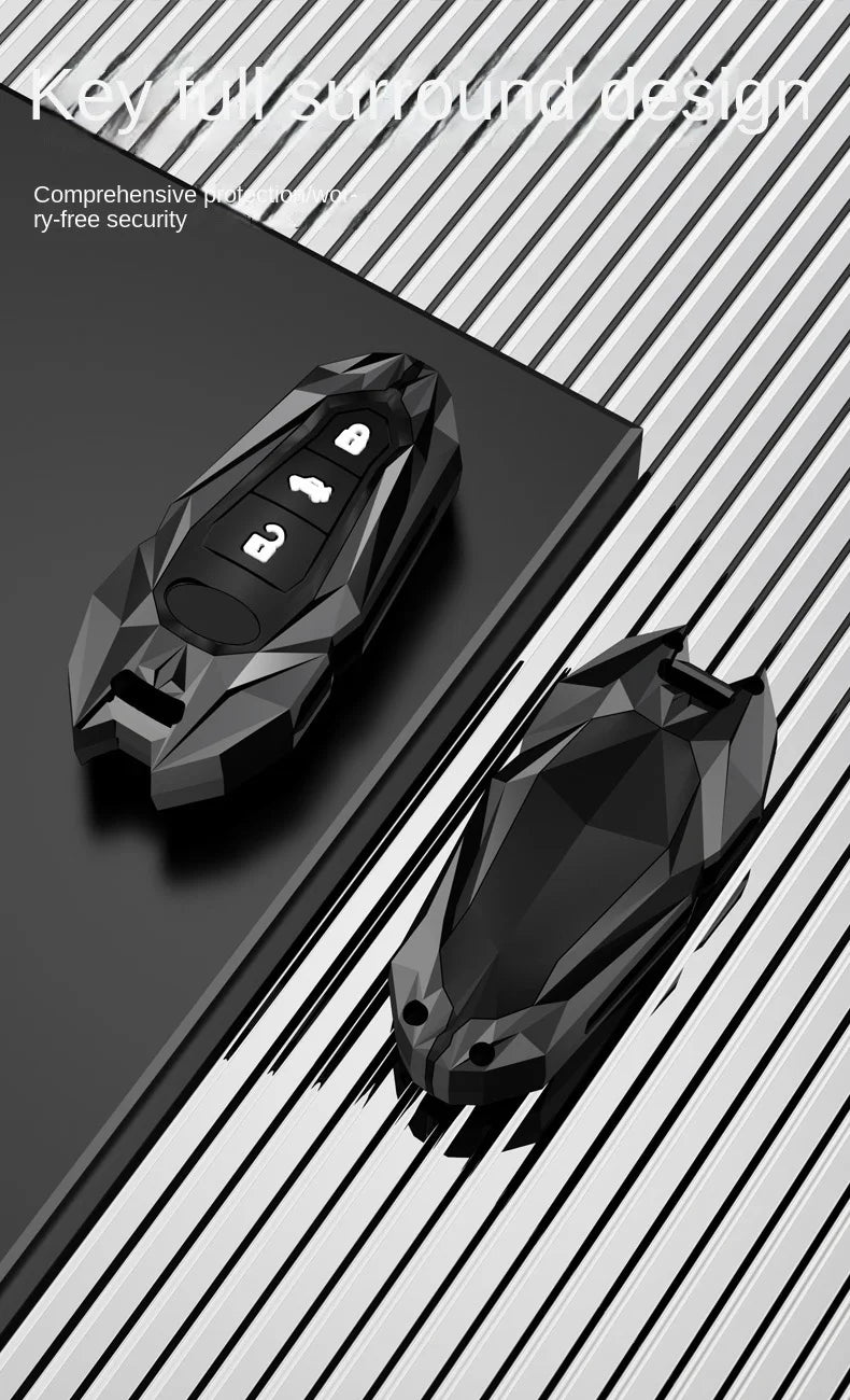 Protective Galvanized Alloy Car Key Case for Audi - 7