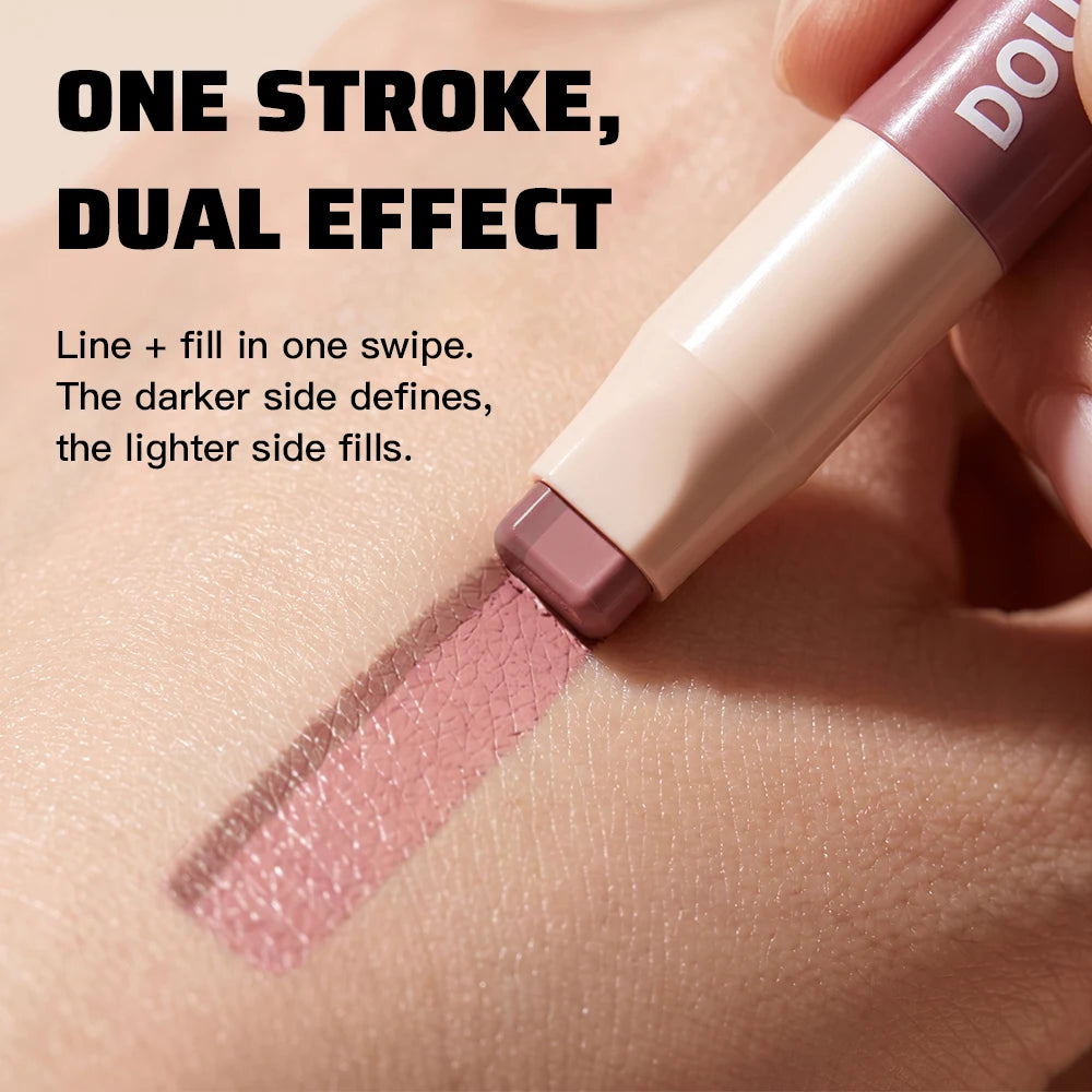 2-in-1 Matte Velvet Lip Liner and Hydrating Lip Gloss - 12