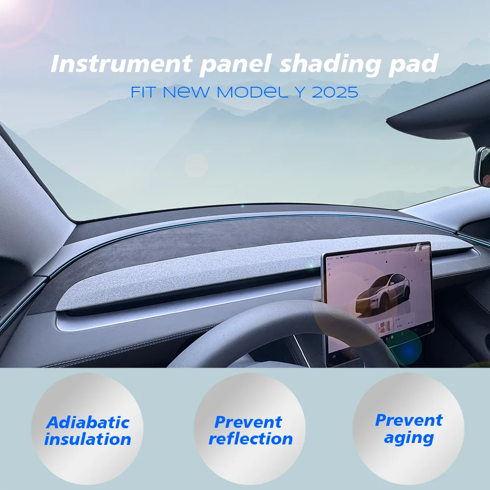 Suede Dashboard Cover for New Model Y 2025 Juniper - 8