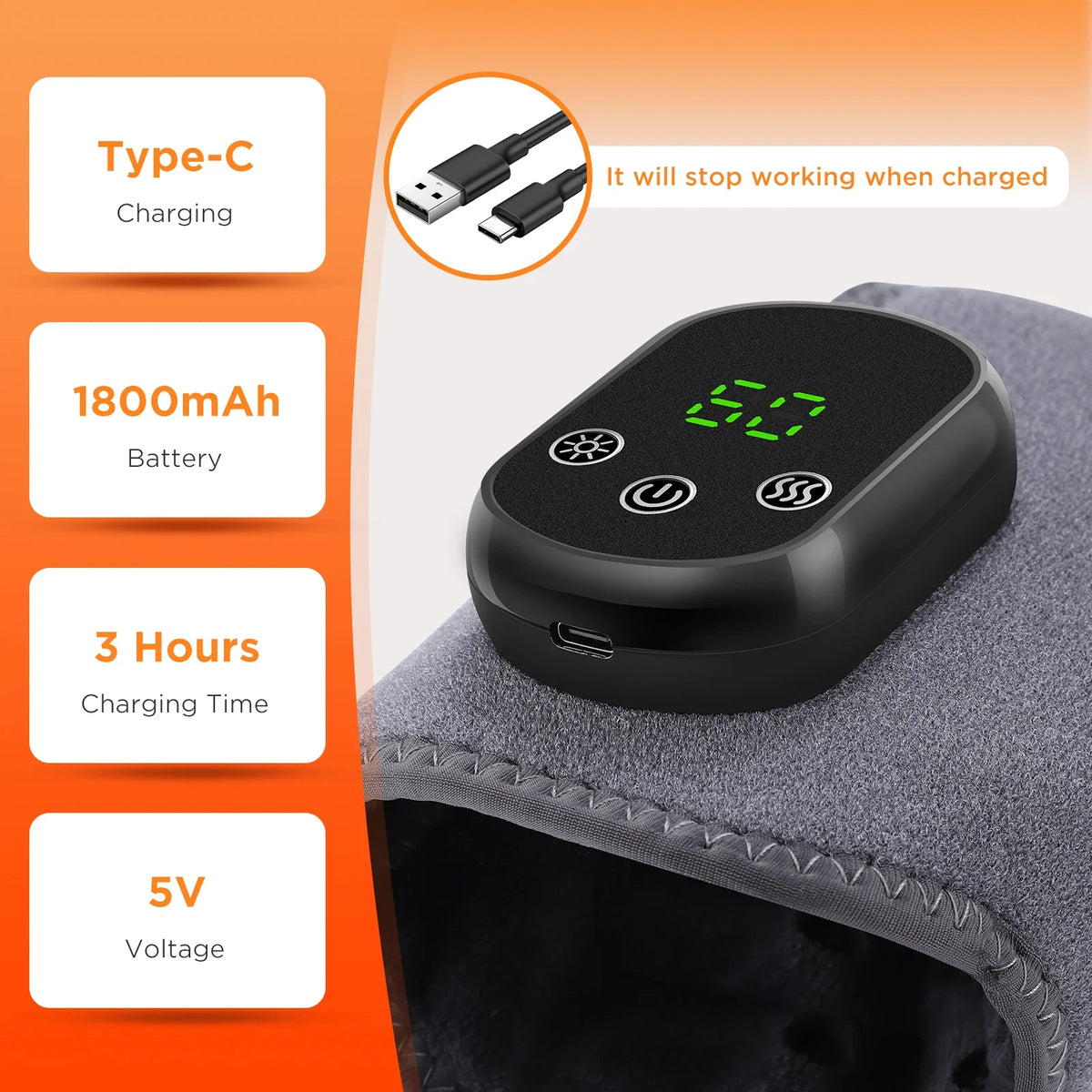 Heated Vibrating Ankle Massager Wrap