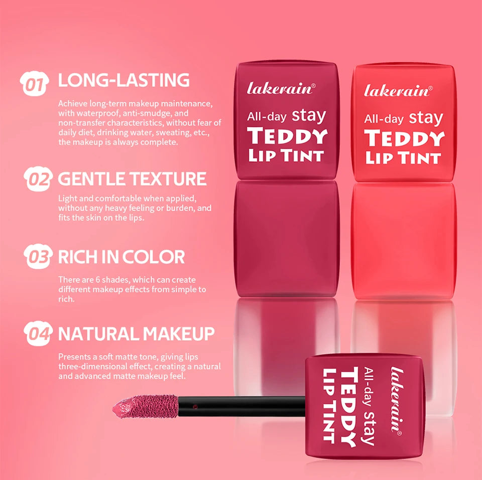 Waterproof Long-Lasting Matte Teddy Lip Tint - 9