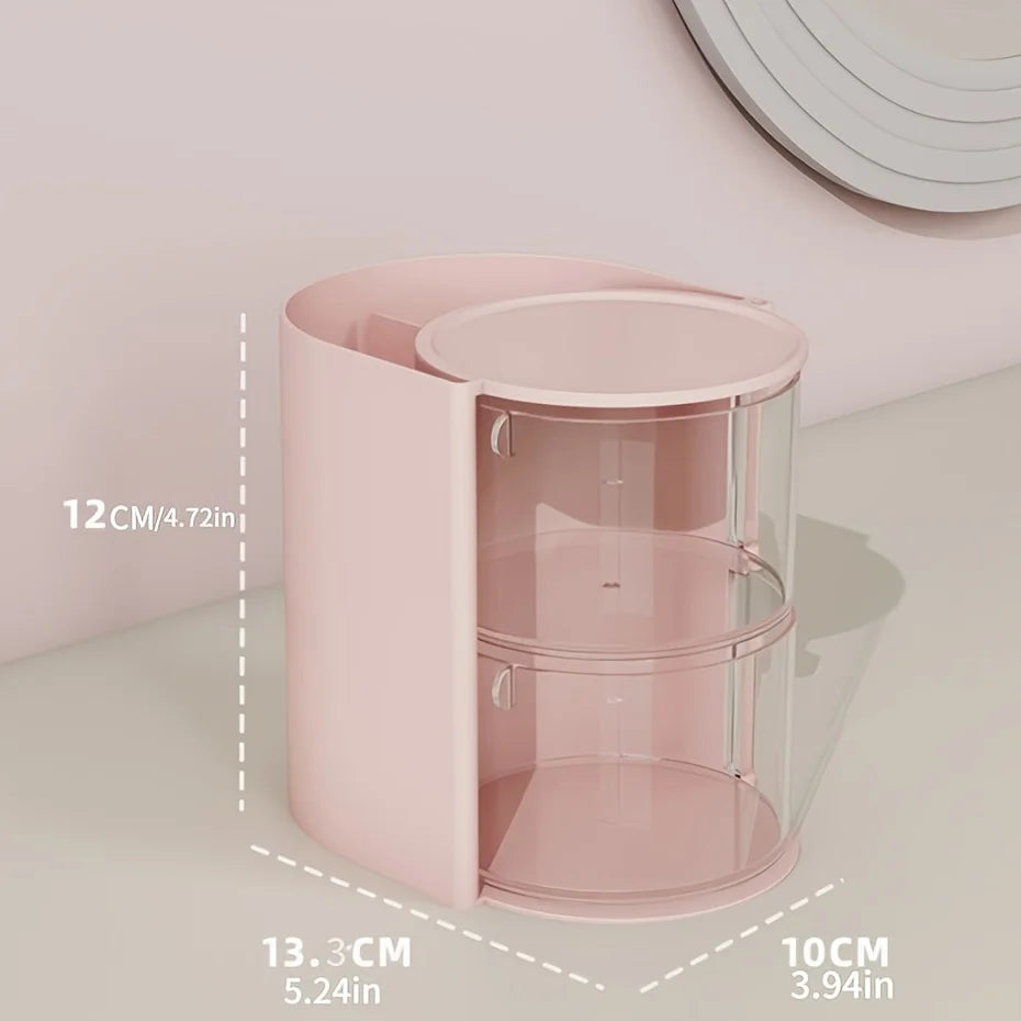 Rotating Desktop Cosmetic Makeup Brush and Accessory Organizer - 13