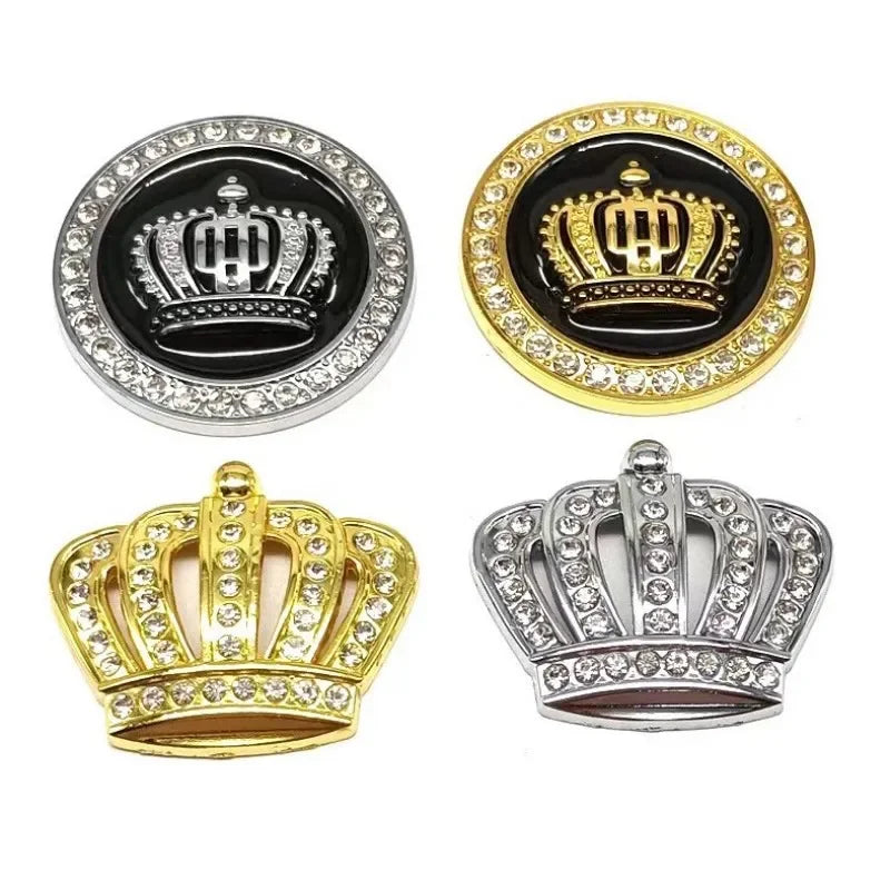 Decorative Crystal Crown Car Emblem Sticker