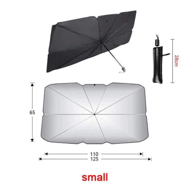 Foldable Car Windshield Sun Shade Umbrella for UV Protection - 18