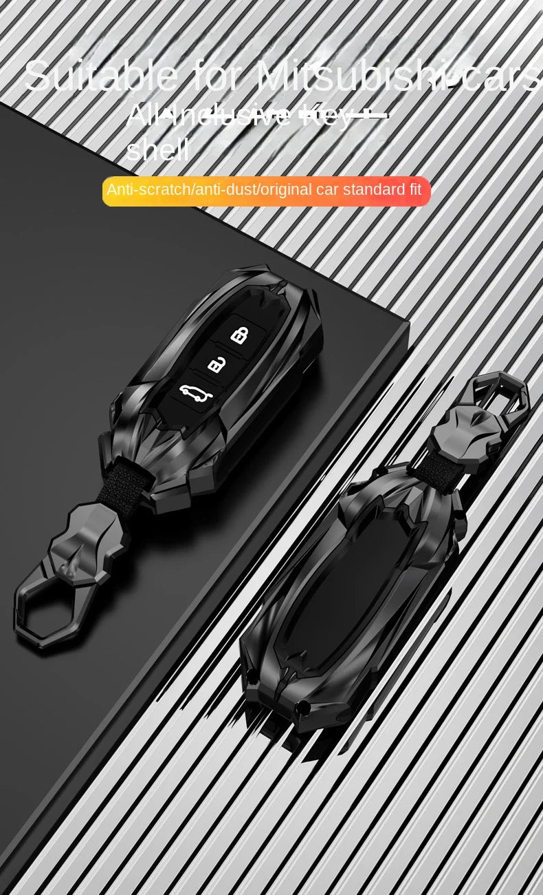 Protective Galvanized Alloy Car Key Case Cover for Mitsubishi