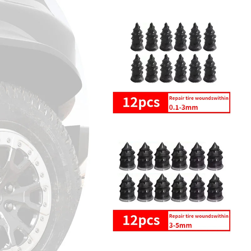 Rubber Tire Puncture Repair Nails for Quick Fix - 12