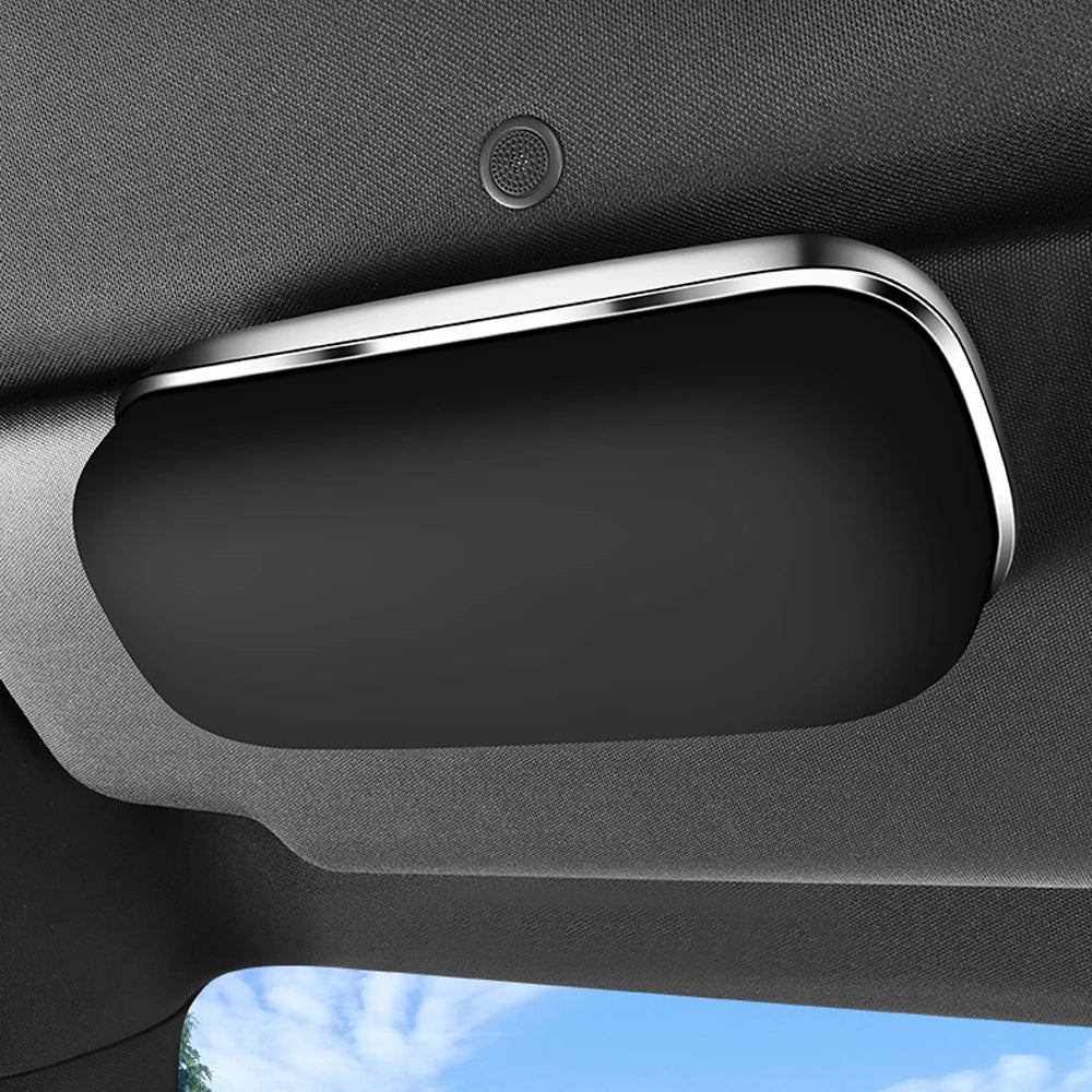 Portable Car Sun Visor Sunglasses Holder Case - 4