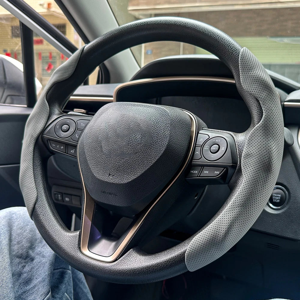 Anti-Slip Carbon Fiber Steering Wheel Booster Covers - 4