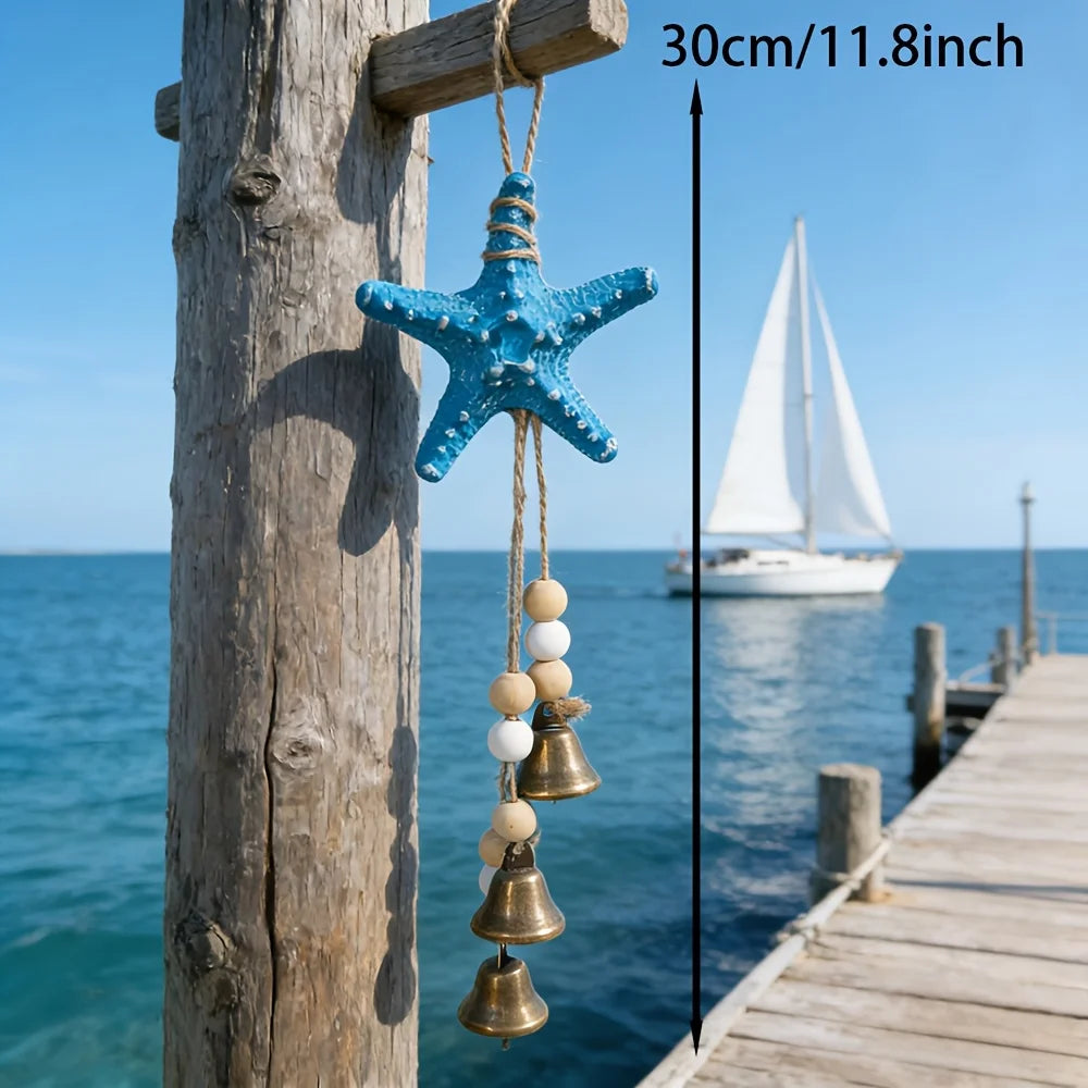 Coastal Resin Starfish Wind Chime for Beach House Decor - 3