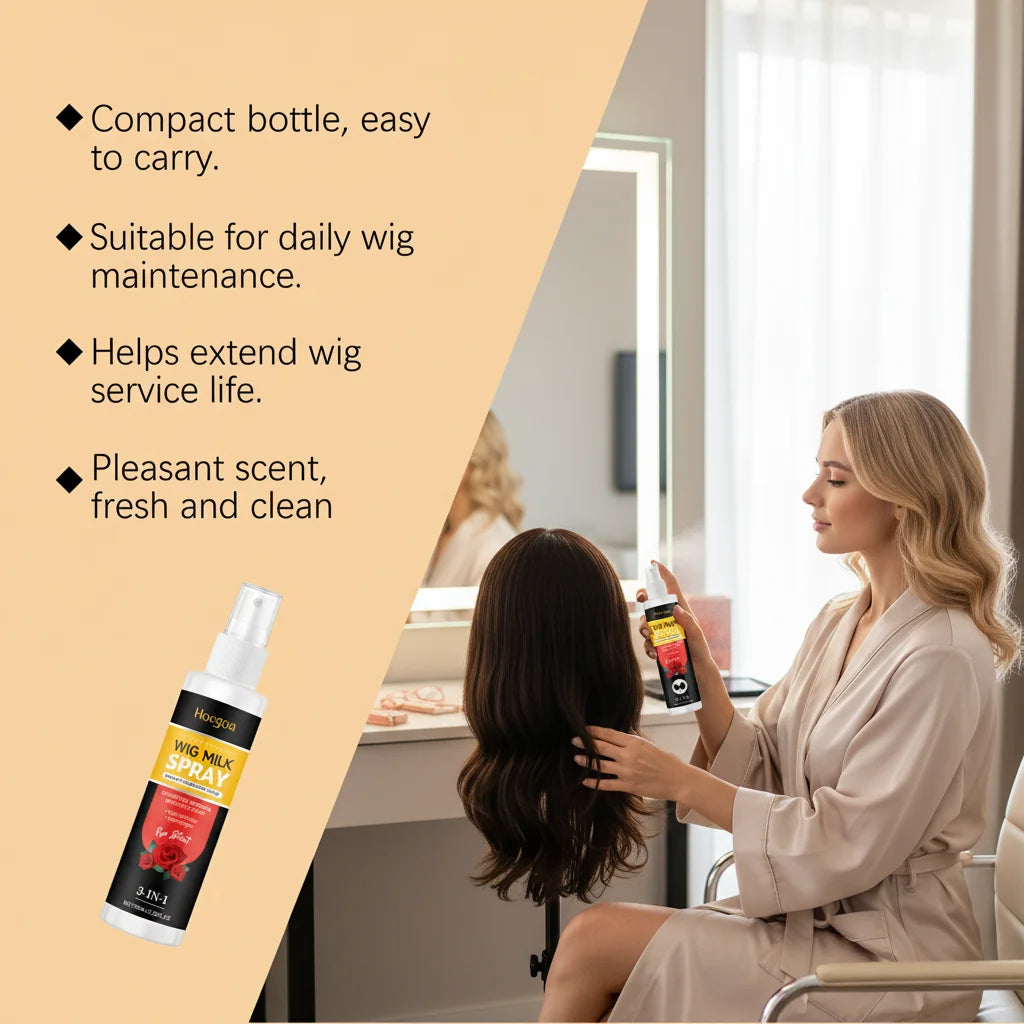 3-in-1 Rose Wig Conditioning and Detangling Spray - 11