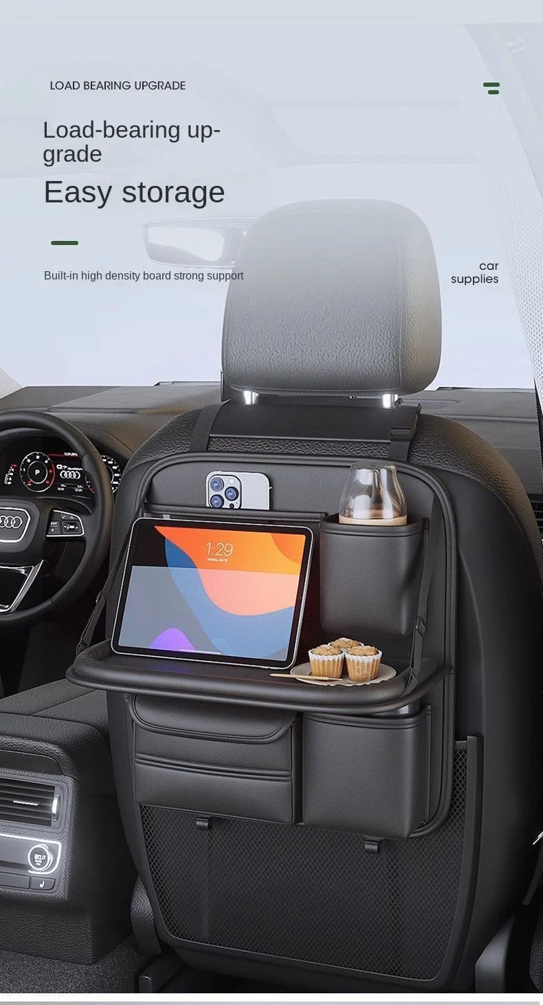 Car Backseat Organizer with Foldable Dining Table and Tablet Holder - 12