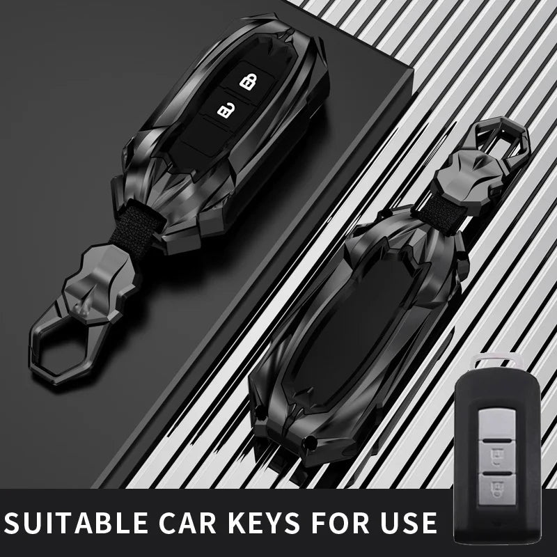 Protective Galvanized Alloy Car Key Case Cover for Mitsubishi