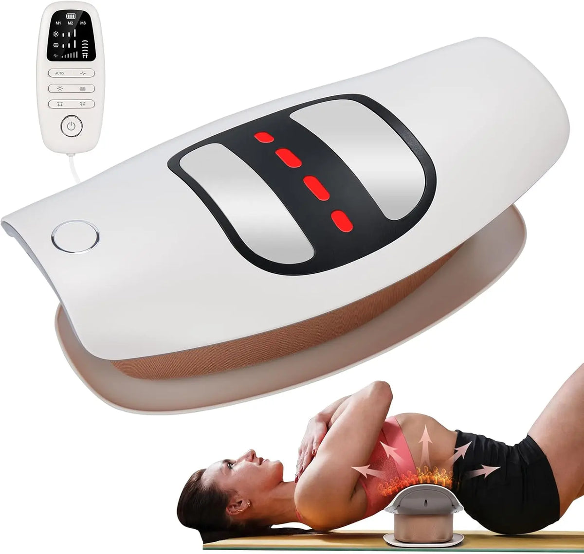 Electric Lumbar Traction Massager for Lower Back Pain Relief