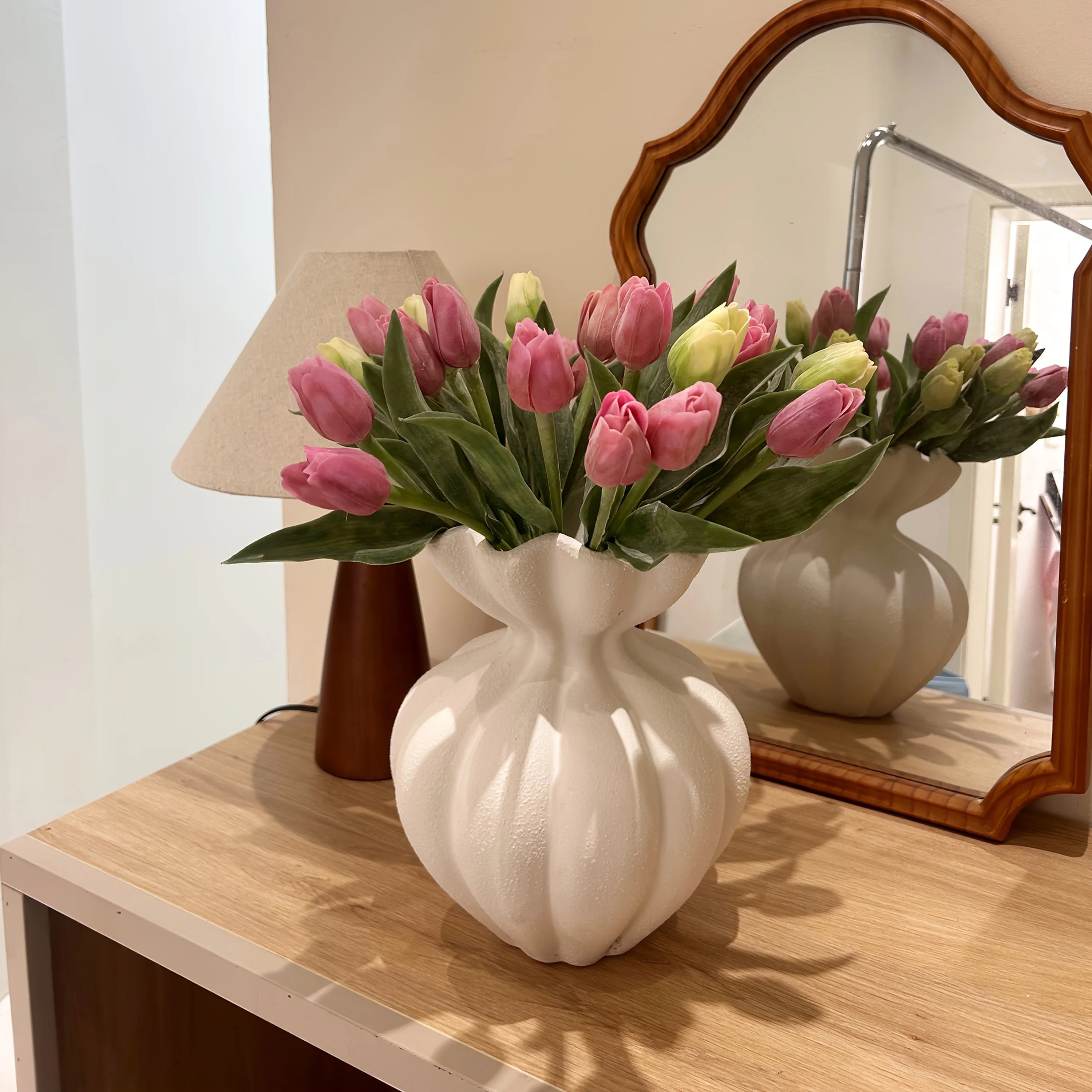 10Pcs Artificial Tulip Bouquet Realistic Faux Flowers for Home Decor - 9