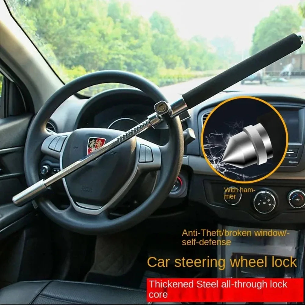 Adjustable Car Steering Wheel Security Lock - 2