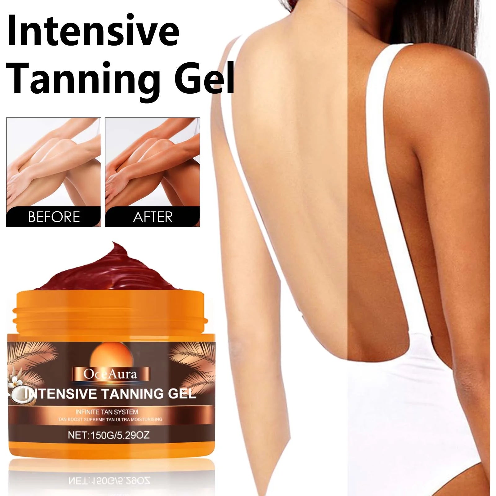 Intensive Tanning Gel for Natural Dark Skin - 1