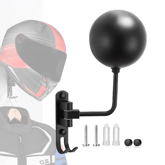 Wall Mounted Helmet Rack 180 Degree Rotating Motorcycle Helmet Holder