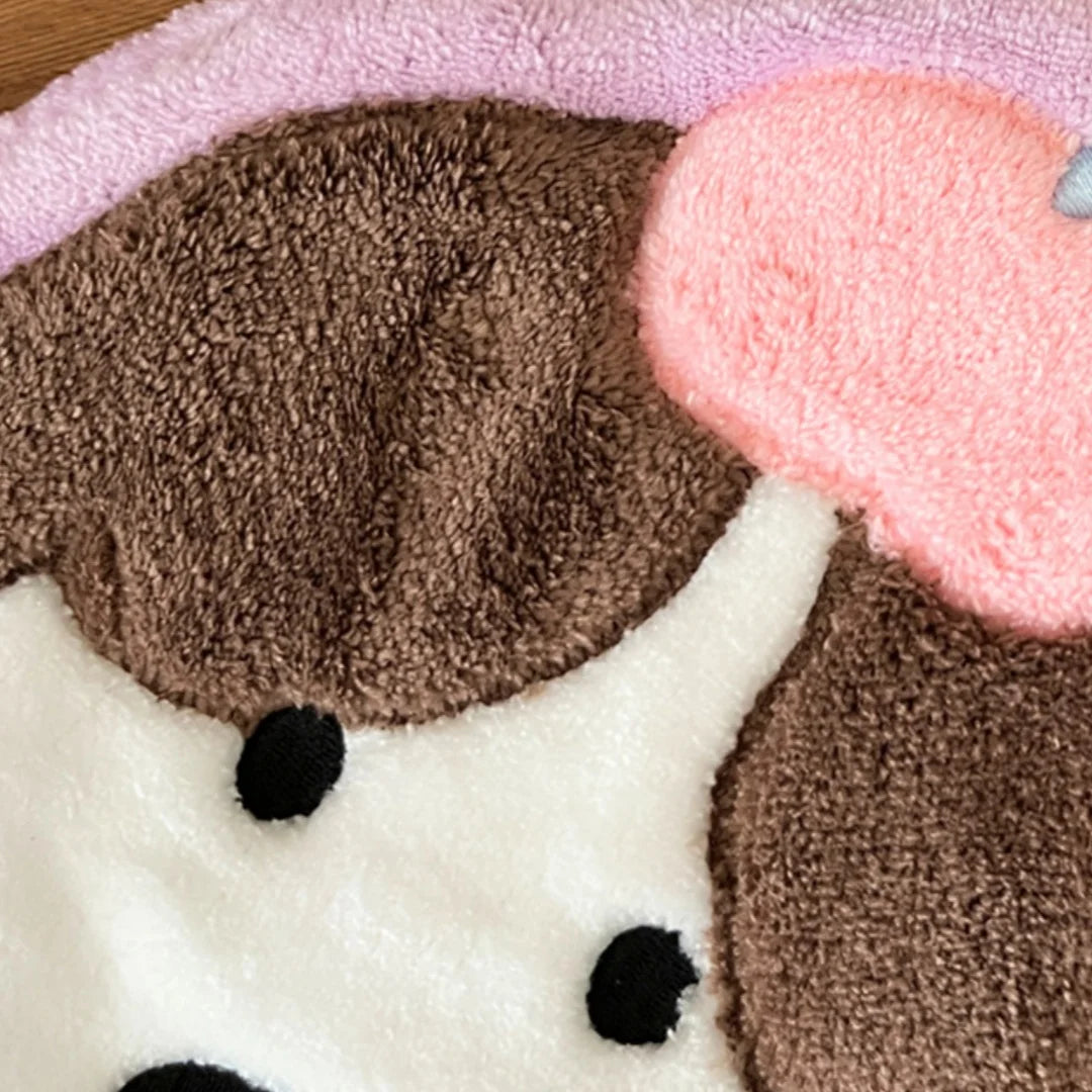 Cute Cartoon Puppy Hanging Hand Towel for Kitchen and Bathroom