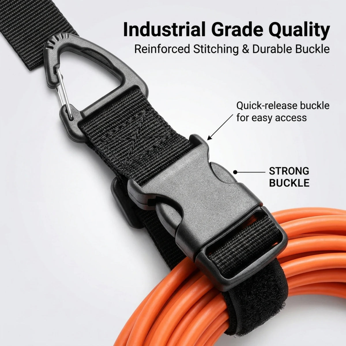 Adjustable Heavy-Duty Storage Straps for Hoses and Cables