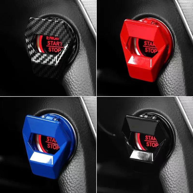 Car Engine Push Button Start Stop Protective Cover - 4