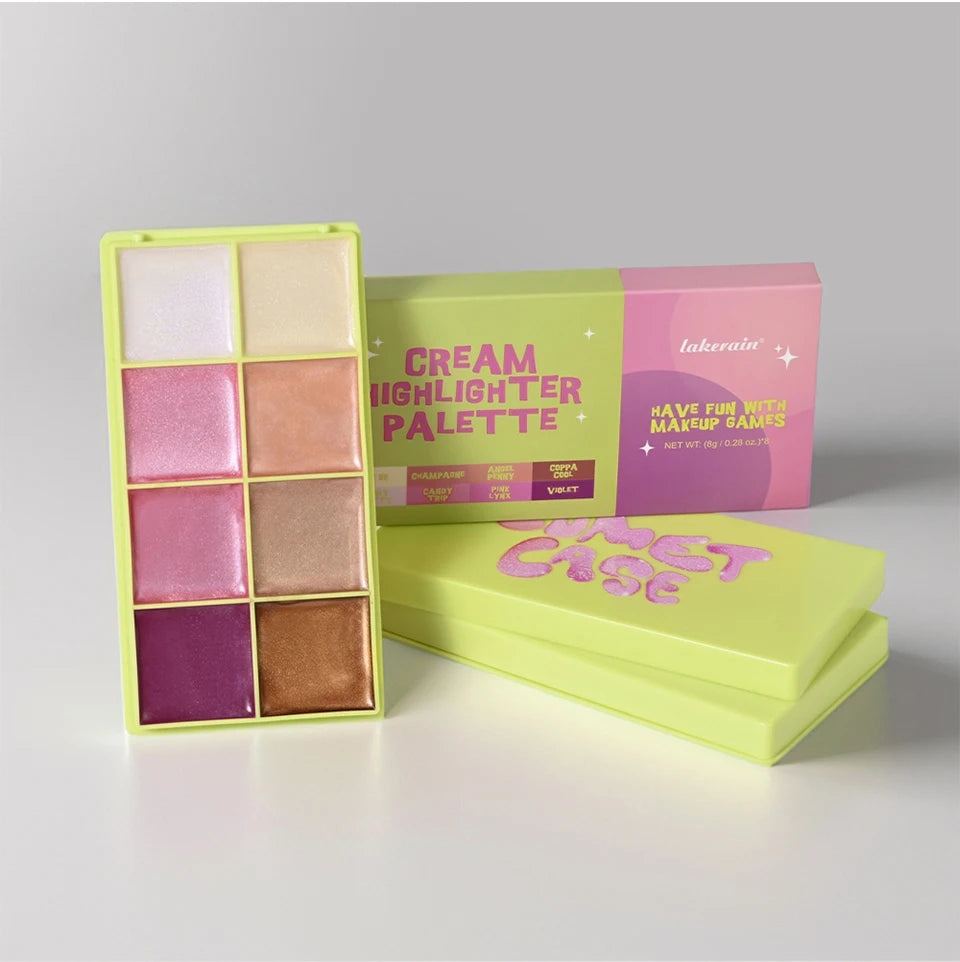8-Color Cream Highlighter and Contour Palette - 23