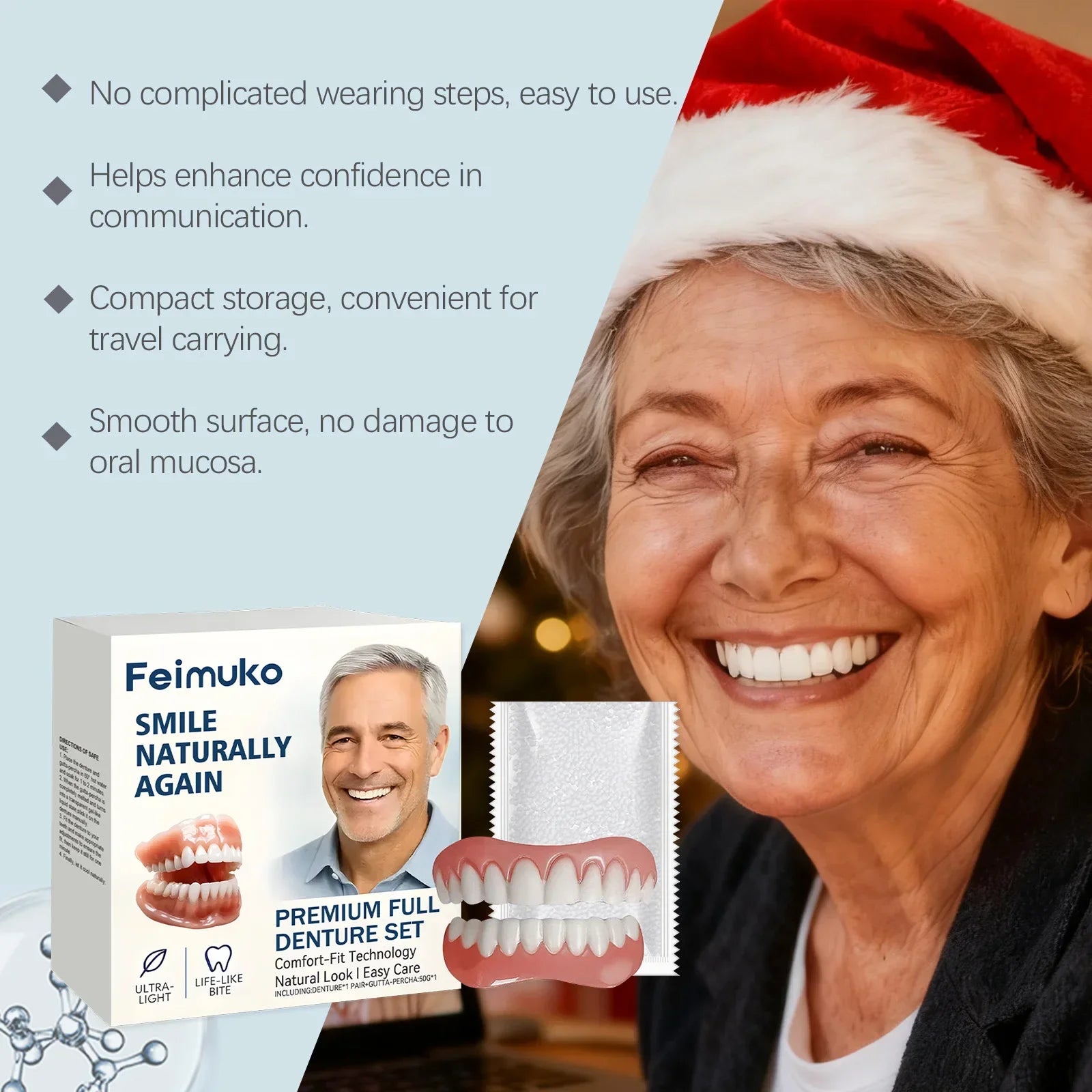 Comfortable Silicone Denture Set for Natural Smile - 2